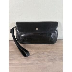 Vintage Monsac Original Wrislet‎ ~Black Leather Excellent Condition